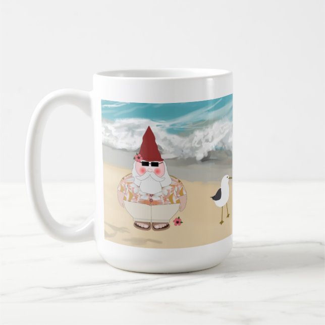 Taza De Café Beach Gnome MugMug (Izquierda)