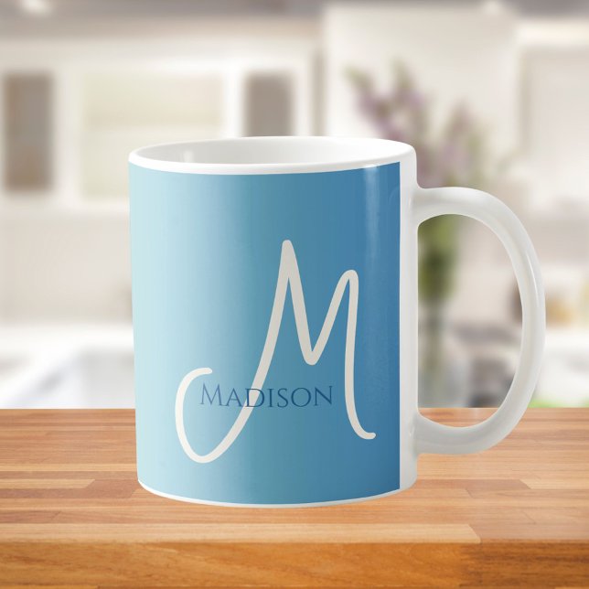 Taza De Café Beach Gradient Monogram  (Subido por el creador)