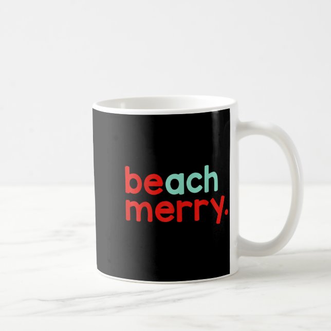 Taza De Café Beach Merry Christmas  (Derecha)
