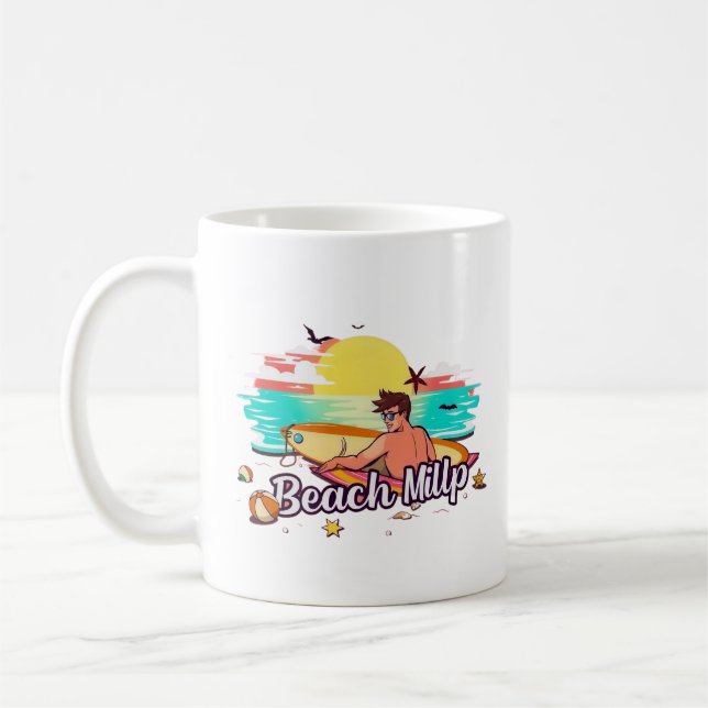 Taza De Café Beach Mill: Surf, Sun y Fun (Izquierda)