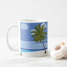 Taza De Café Beach Palm Tree Vacation Beach House