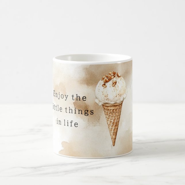 Taza De Café Beach Vanilla Ice Cream Cone (Centro)