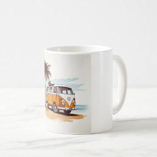 Taza De Café  Beach Vibes Kombi Mug - Retro Surfing Serenity