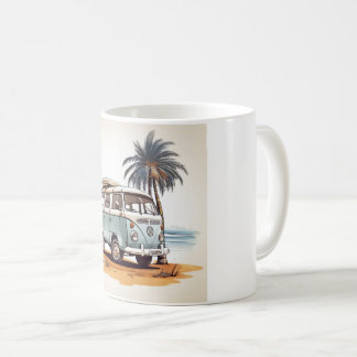 Taza De Café  Beach Vibes Kombi Mug - Retro Surfing Serenity