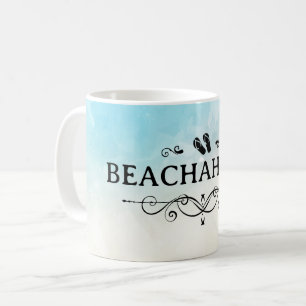 Taza De Café Beachaholic Acuarela Playa