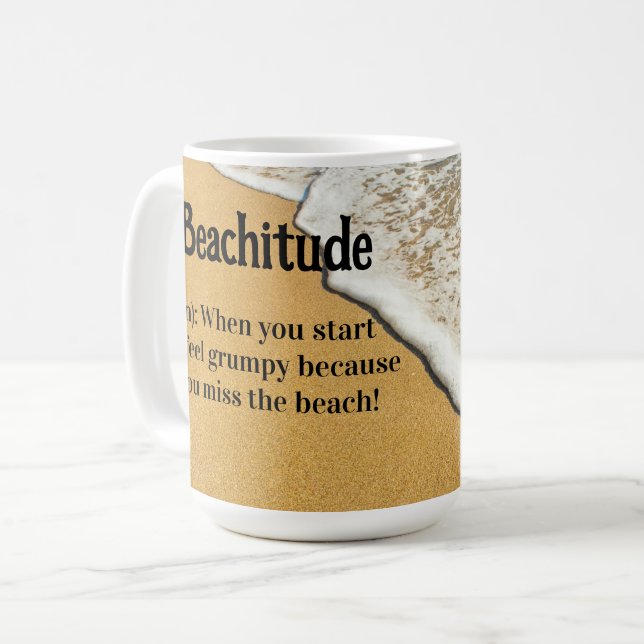Taza De Café "Beachitude" Definition (Anverso izquierdo)