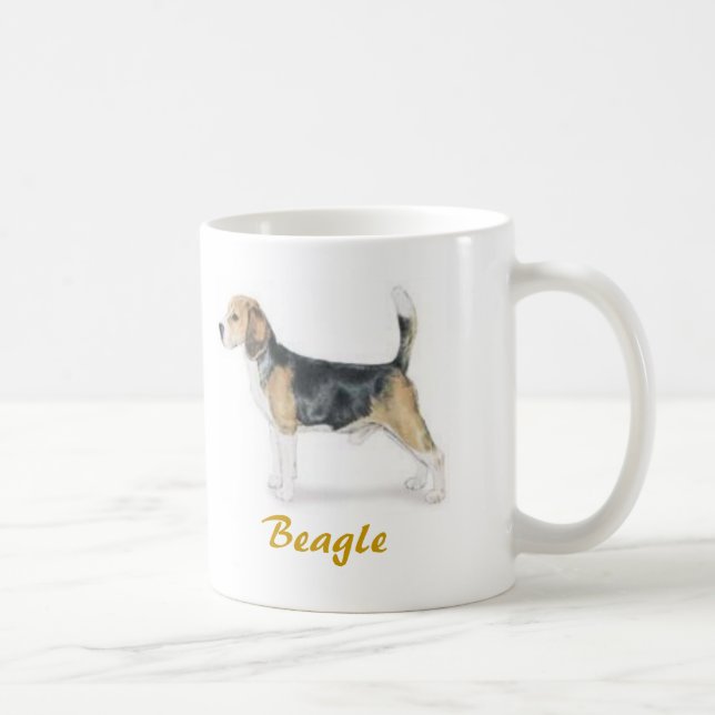 Taza De Café ¡Beagle, amante del perro a montones! (Derecha)