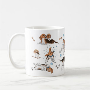 Taza De Café Beagle beagle tazón de café pintado a mano Perro