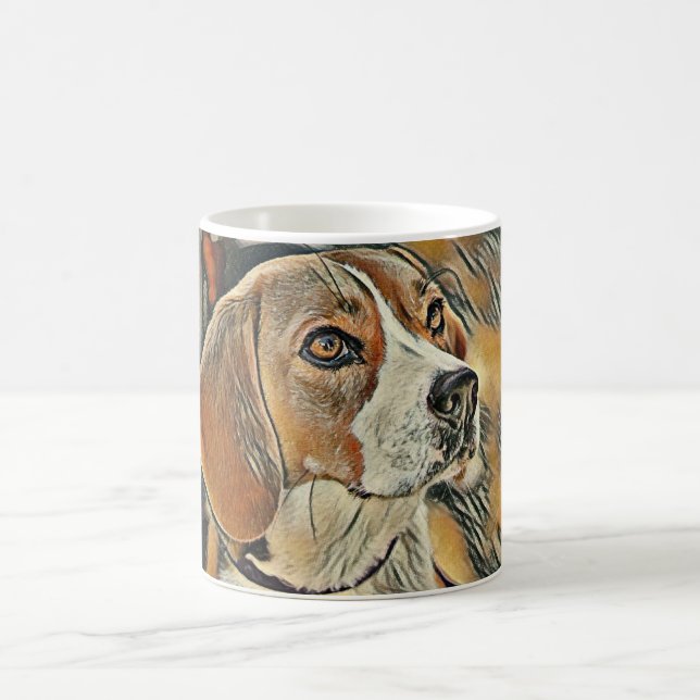 Taza De Café Beagle, bosquejo del color (Centro)