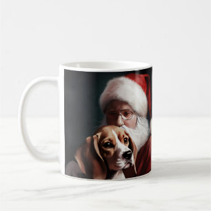 Taza De Café Beagle con Navidades festivos de Santa Claus