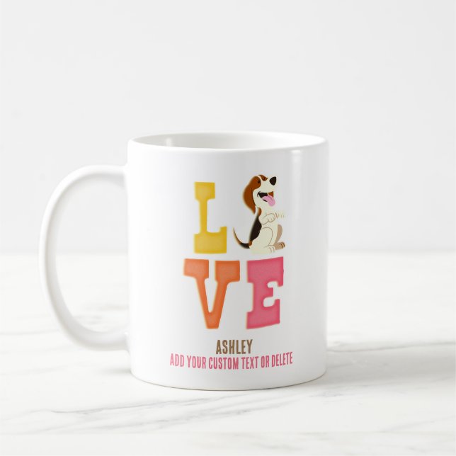 Taza De Café Beagle Cute Dog Dad (Izquierda)
