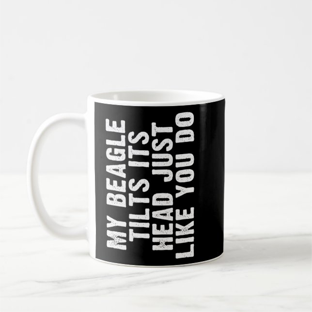 Taza De Café Beagle Dog Tilt Head Cute Men (Izquierda)