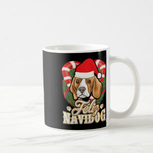Taza De Café Beagle Feliz Navidog Gorra Santa Claus Navidades d
