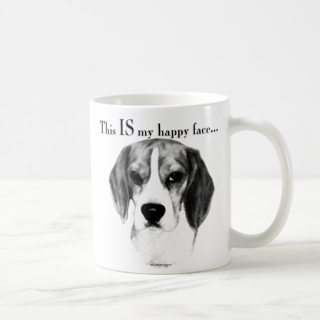 Taza De Café Beagle Happy Face (Derecha)