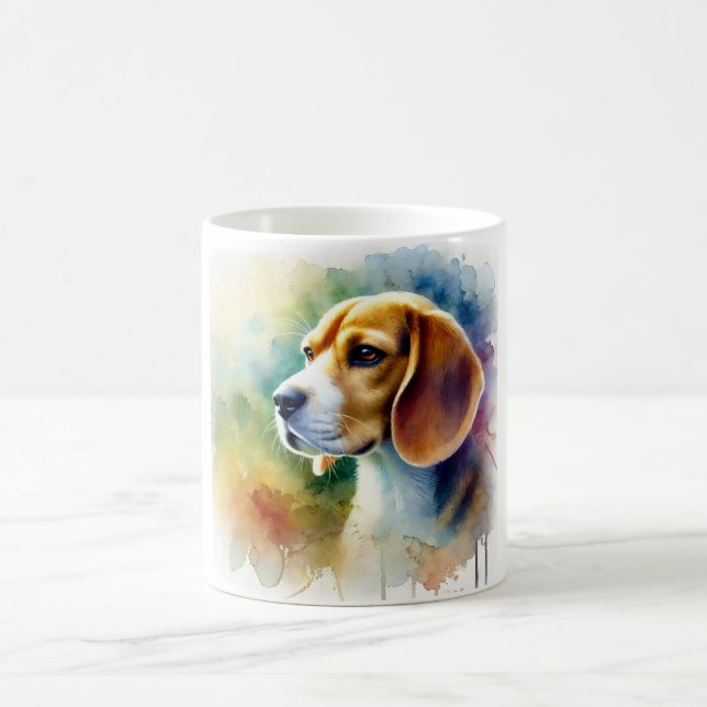 Taza De Café Beagle Harrier Dog 010824AREF102 - Watercolor (Centro)