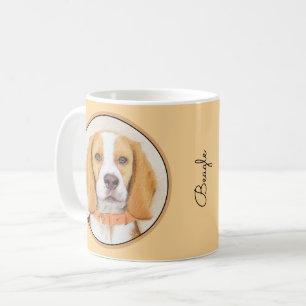 Taza De Café Beagle Hound Dog Pintura original de animales