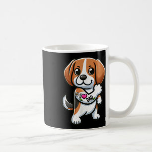 Taza De Café Beagle I Love Dad Funny Dog Tattoo _1