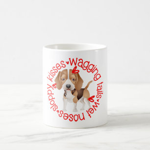 Taza De Café Beagle lindo, besos descuidados