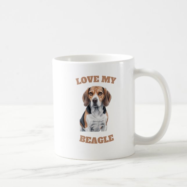 Taza De Café Beagle Lover Design (Derecha)