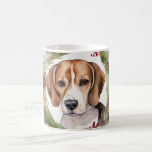 Taza De Café Beagle Navidades Wreath Festimes Pup