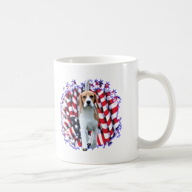 Taza De Café Beagle Patriot (Derecha)
