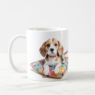Taza De Café Beagle Playful Adorable Cut Animal Colorful Funny