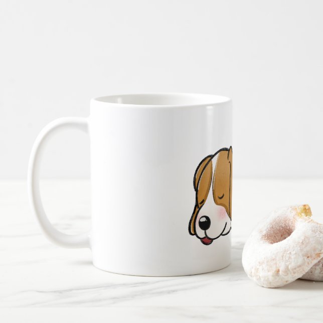 Taza De Café Beagle Sleeping Personalizado (Con donut)