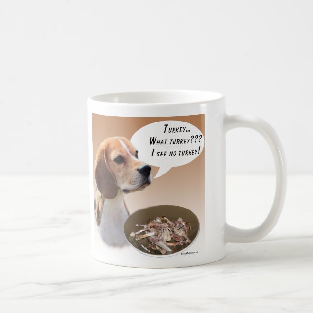 Taza De Café Beagle Turkey (Derecha)