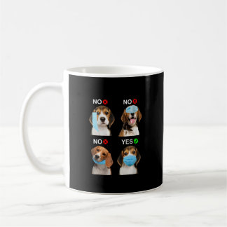 Taza De Café Beagle Wear Face Mask/ Funny Beagle