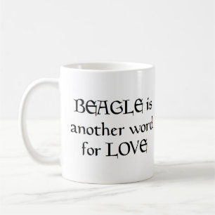 Taza De Café beagle word coffee mug