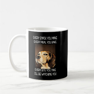 Taza De Café Beagles T Te estaré vigilando