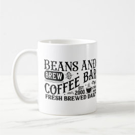 Taza De Café "Beans and Brew Coffee Bar" Mug