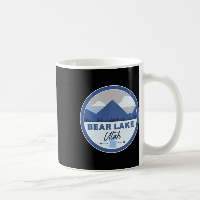 Taza De Café Bear Lake Utah Ut Mountains Badge Hiking Souvenir  (Derecha)