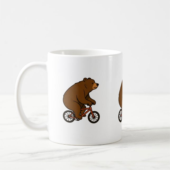 Taza De Café Bear on a Bike – Wild Ride Vibes (Izquierda)