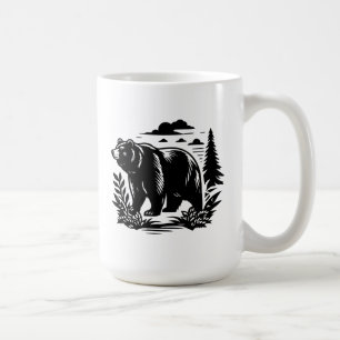 Taza De Café Bear Silhouette