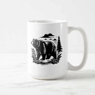 Taza De Café Bear Silhouette