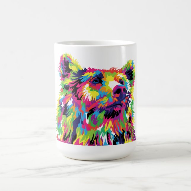 Taza De Café Bear Spirit Animal Pop Art (Centro)
