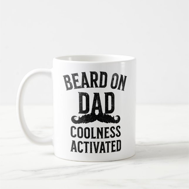 Taza De Café Beard On Dad Coolness Activada (Izquierda)
