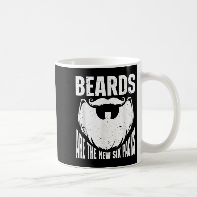 Taza De Café Beard Quote Beards Are The New Six Pack  (Derecha)