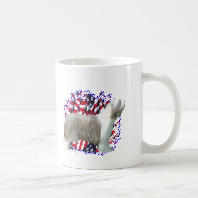 Taza De Café Bearded Collie Patriot (Derecha)