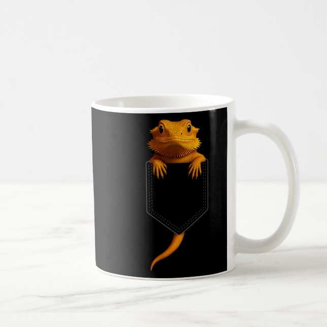 Taza De Café Bearded Dragon Cket Cute Exotic Lizard Reptile Pet (Derecha)