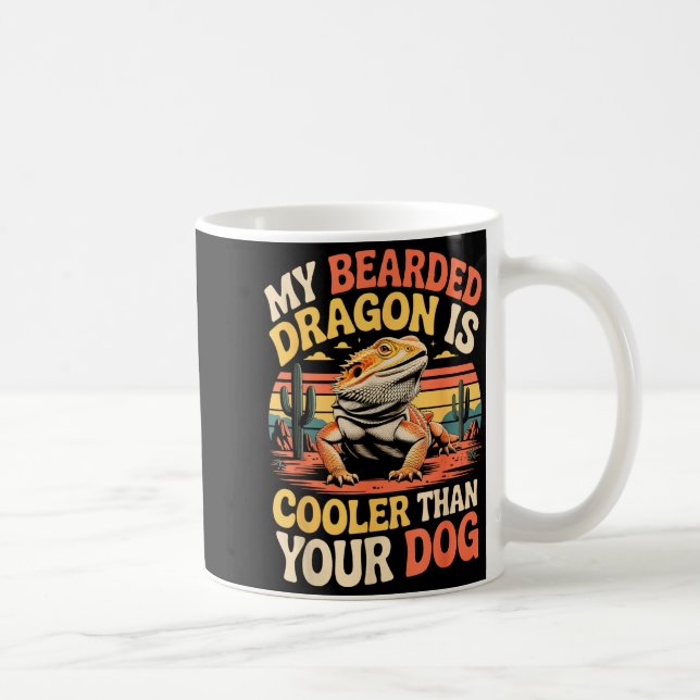 Taza De Café Bearded Dragon Cooler Reptile Animal Beardie Beard (Derecha)