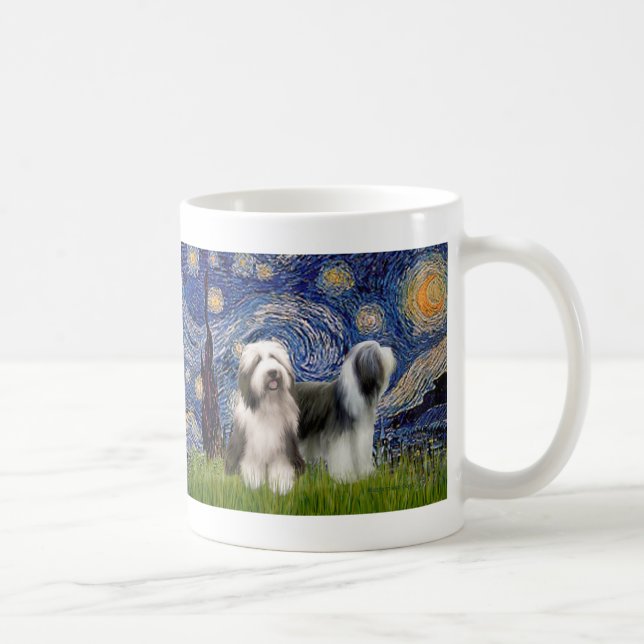 Taza De Café Beardie Pair 1 - Noche estrellada (Derecha)