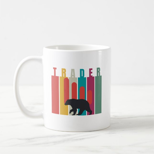 Taza De Café Bearish market | Trader | Simple design (Izquierda)