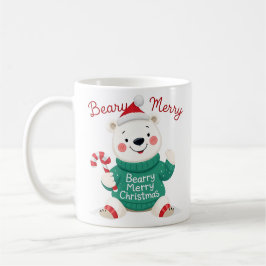 Taza De Café Beary Merry Christmas Polar Bear