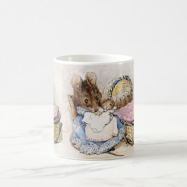 Taza De Café Beatrix Potter, ratón mami y bebés (Centro)