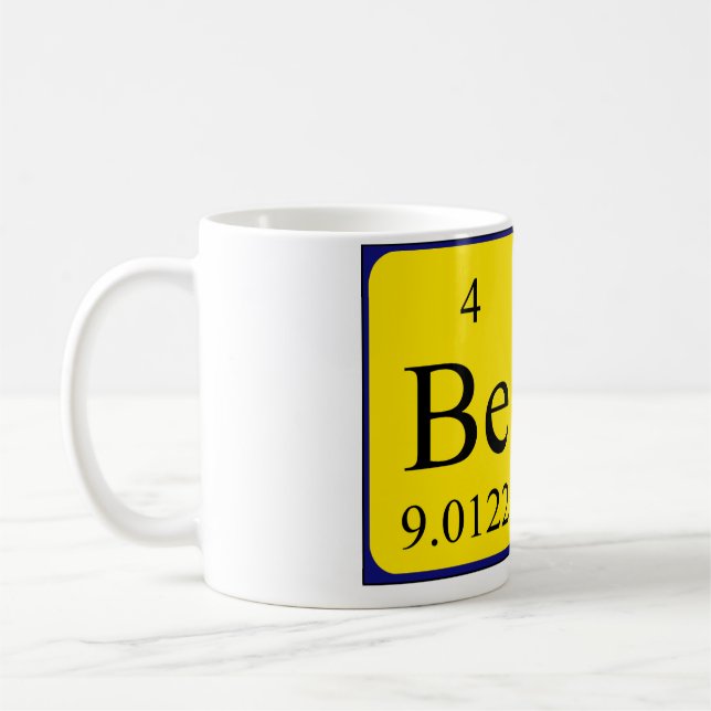 Taza De Café Beau periódica table name mug (Izquierda)