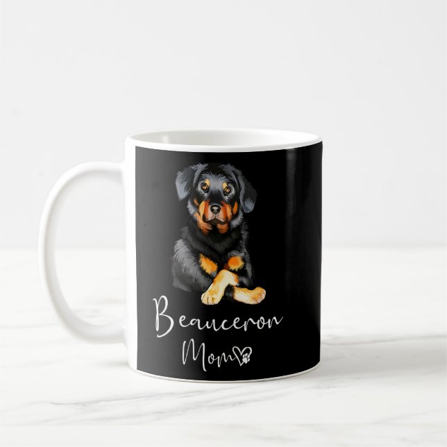 Taza De Café Beauceron Mom Cute Puppy Beauceron Perro Dueño (Izquierda)