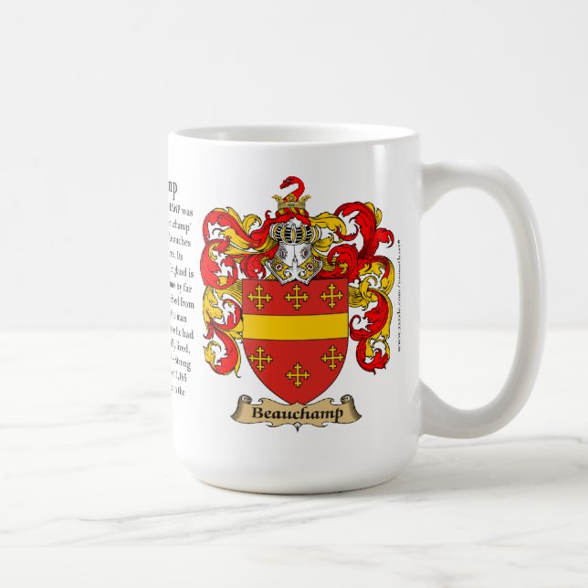 Taza De Café Beauchamp, el origen, el significado y el escudo (Derecha)