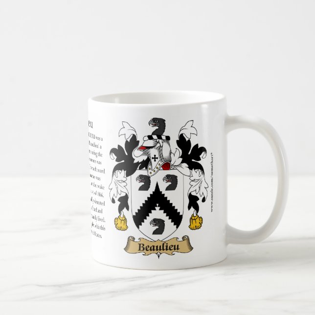 Taza De Café Beaulieu, el origen, el significado y el escudo (Derecha)